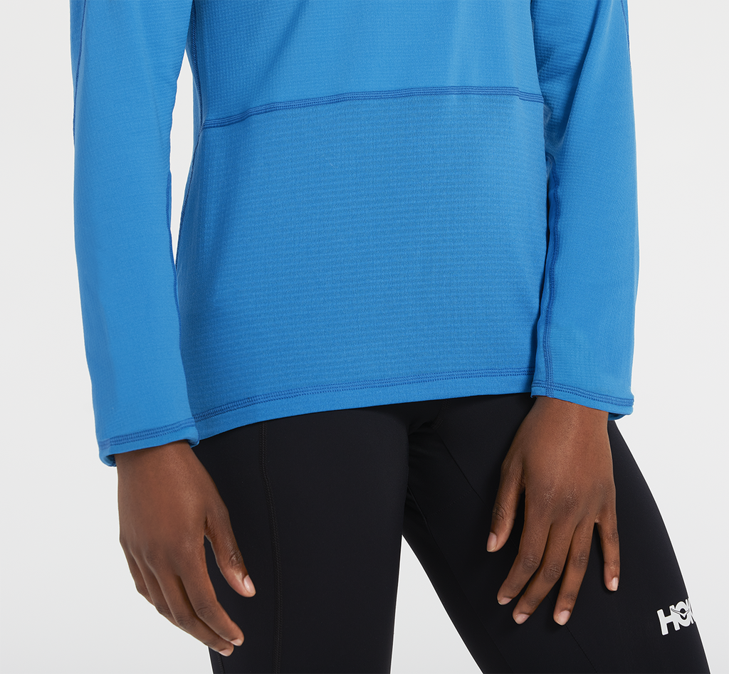 Hoka One One Half Zip Mid Layer - Women Tee - Diva Blue,Australia XGH-169278